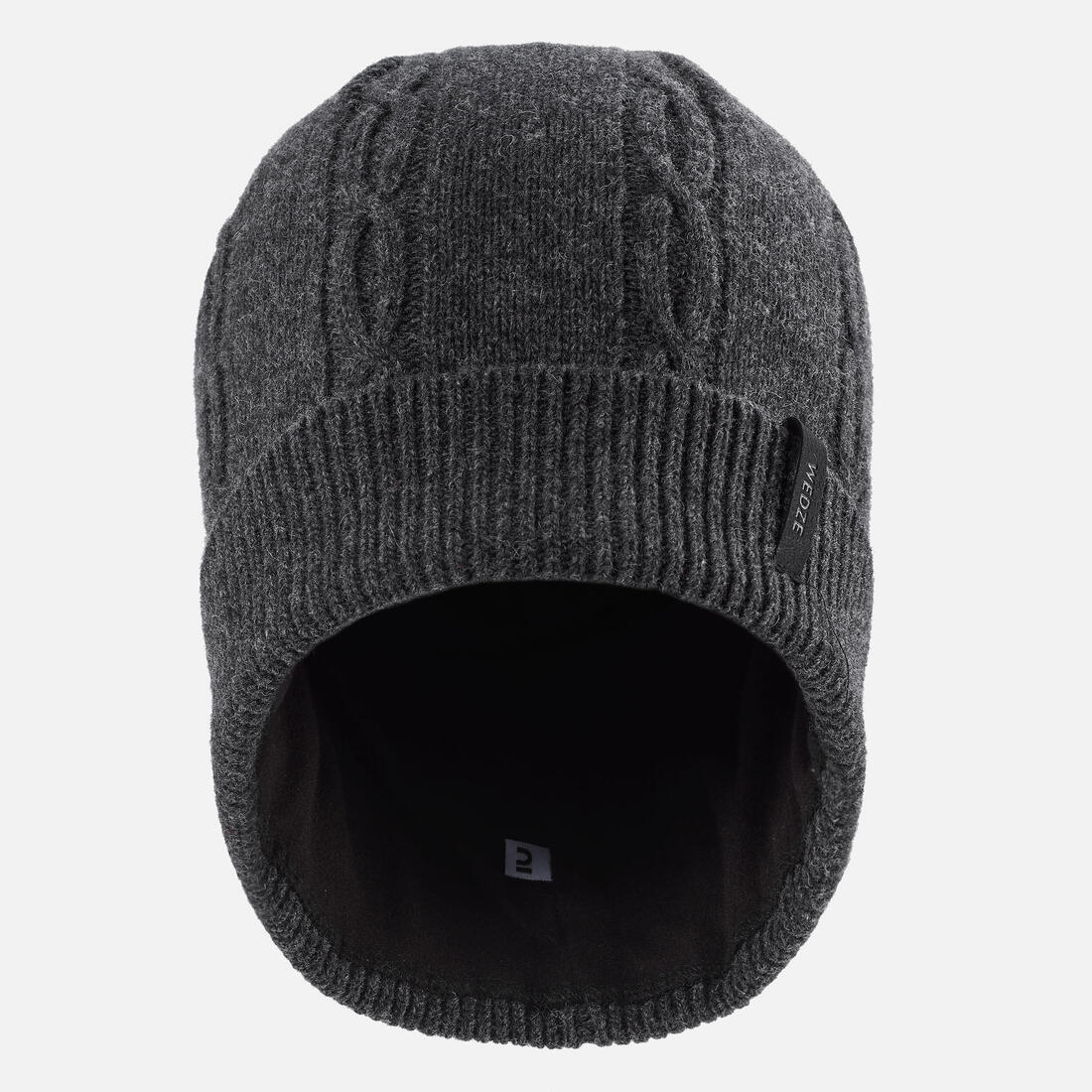 Bonnet de ski torsade laine adulte - gris
