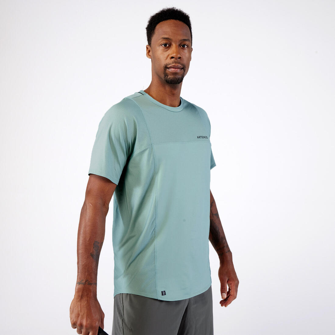 T-shirt tennis manches courtes homme - Artengo DRY Gaël Monfils