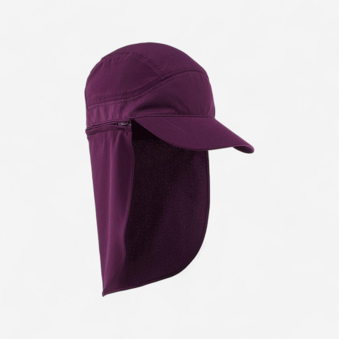 Casquette ANTI-UV de randonnée enfant MH500 – violet raisin