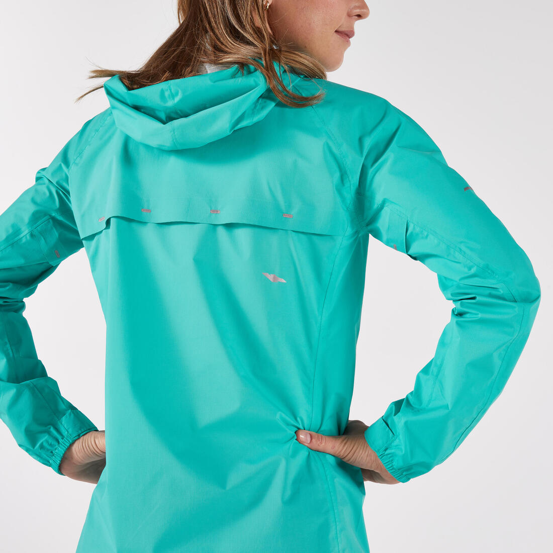 Veste running imperméable Femme, Kiprun Run Rain 900 gris foncé