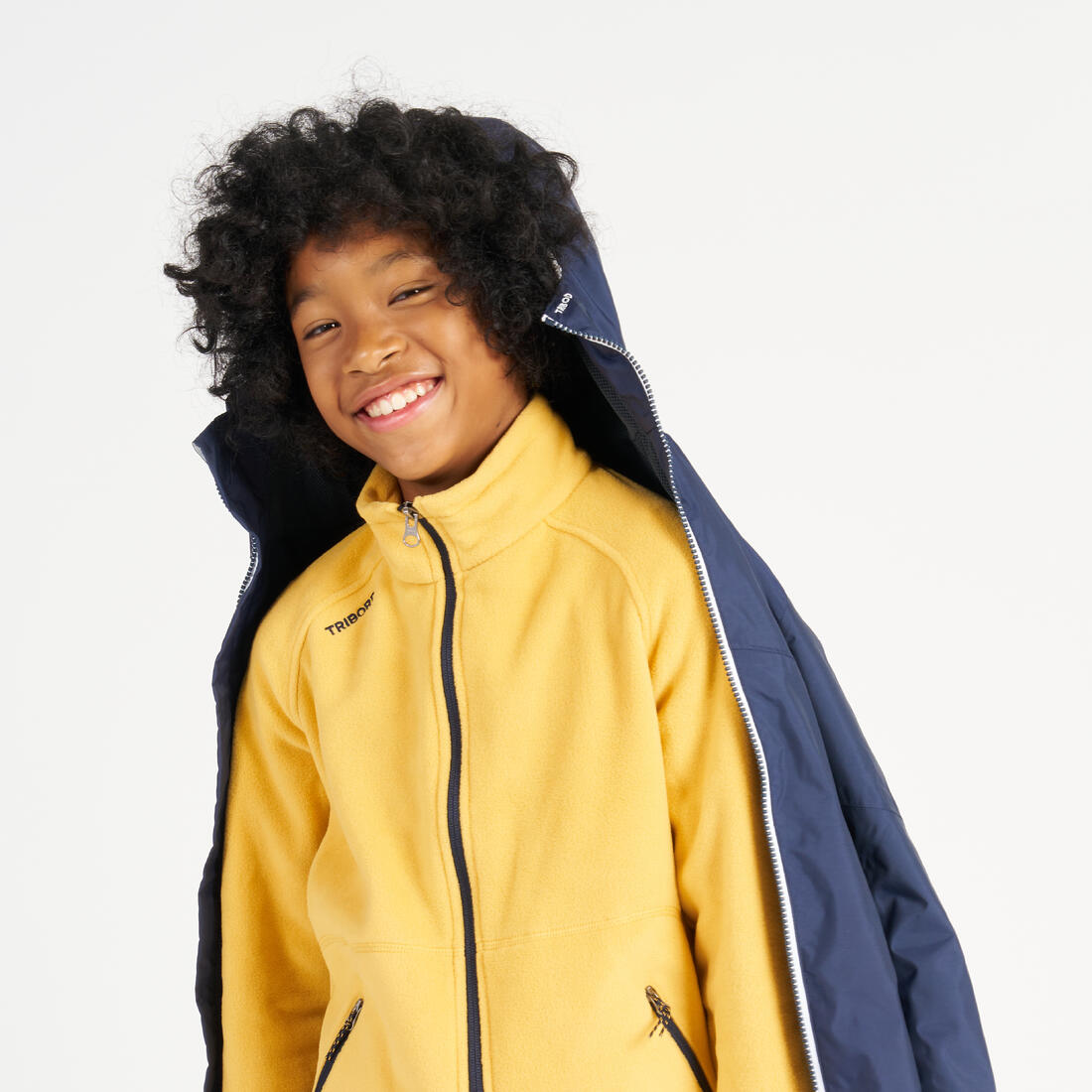 Veste imperméable et coupe vent de voile enfant, 100 navy