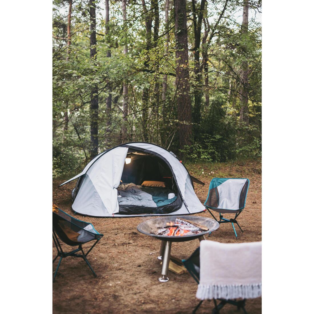 Tente de camping instantanée 3 places, 2 Seconds Fresh & Black
