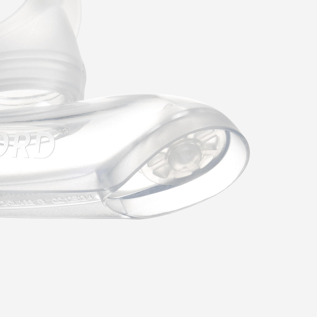 Tuba plongée avec soupape drytop, SNORKEL DRY TOP JUNIOR 100 Translucide