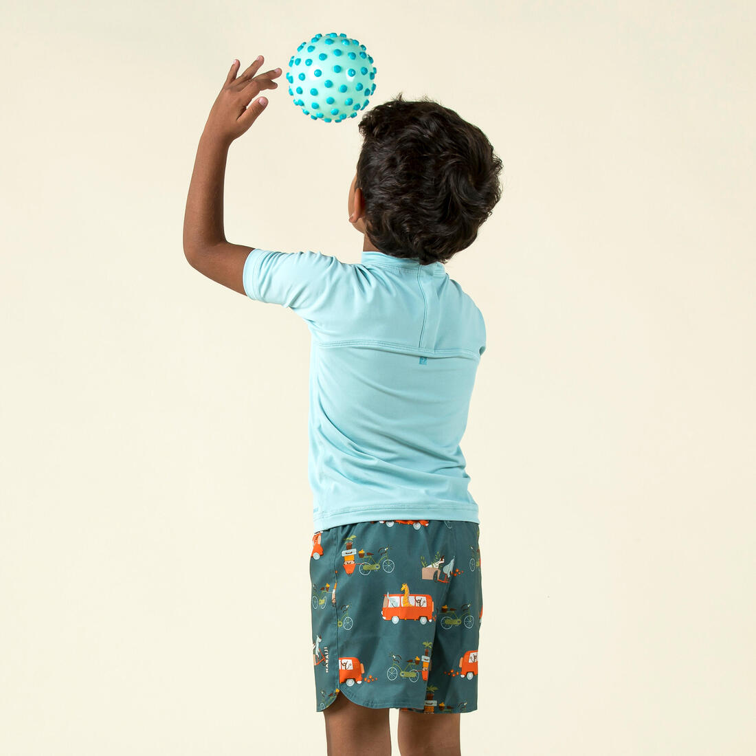 T-shirt anti uv bébé manches courtes corail