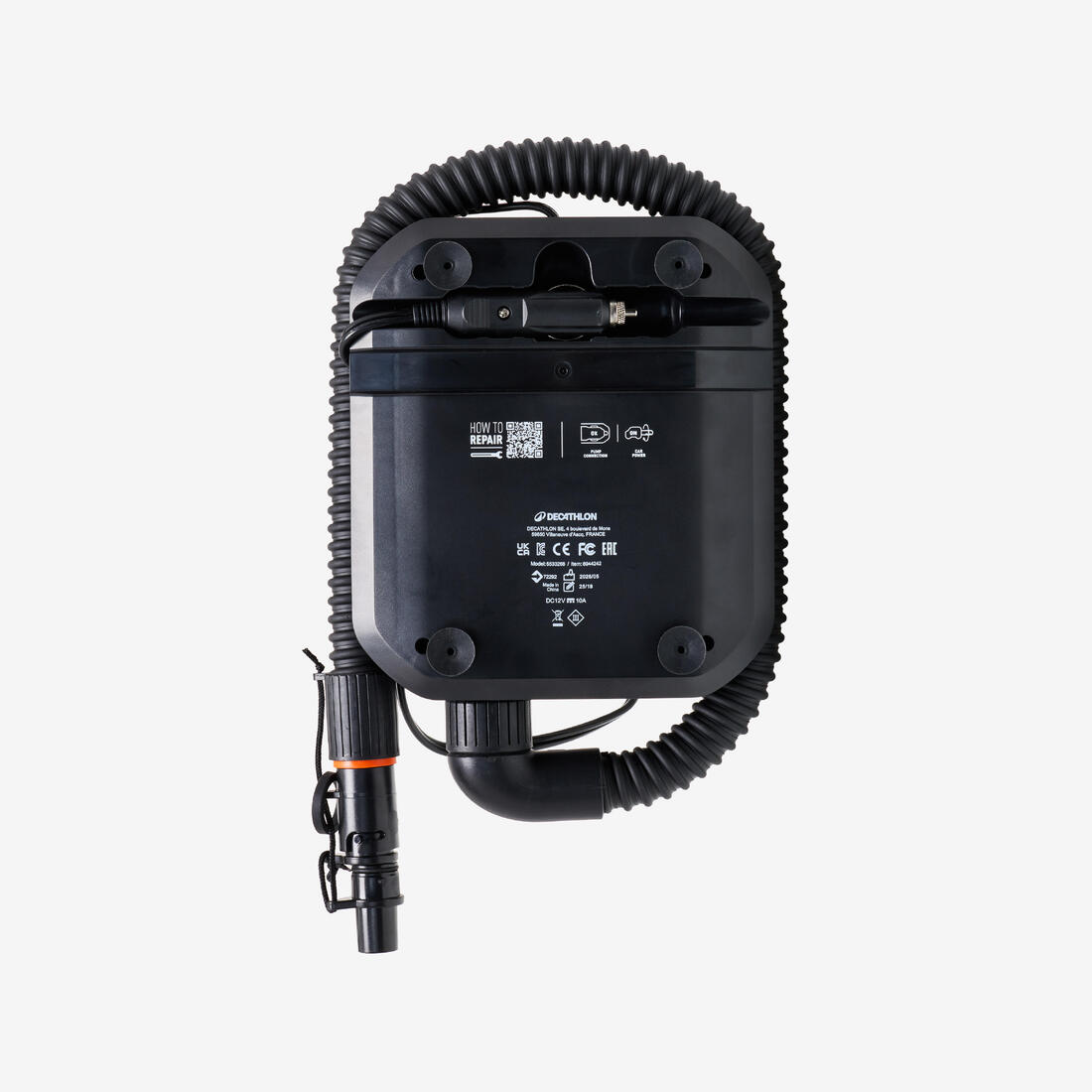 Pompe électrique 1,5 -15PSI 12V pour SUP et kayak, PEHP 50 noir