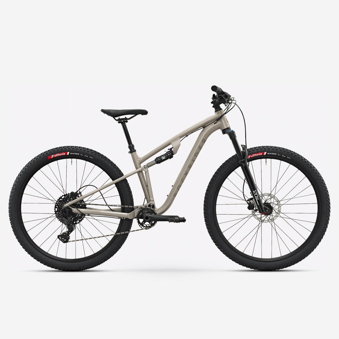 Vélo VTT randonnée tout suspendu 29" cadre aluminium, EXPL 140 S beige