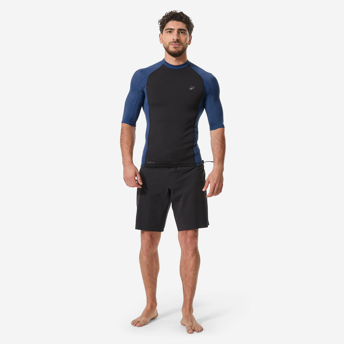 Tee-shirt anti UV surf top thermique Néoprène Lycra manches courtes homme.
