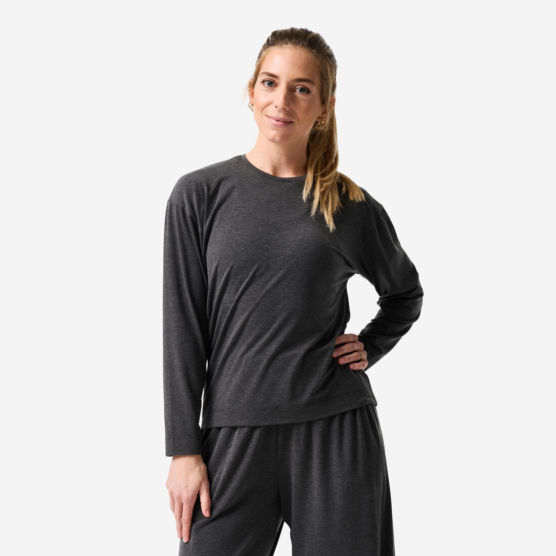 T-shirt de yoga manches longues femme, soft