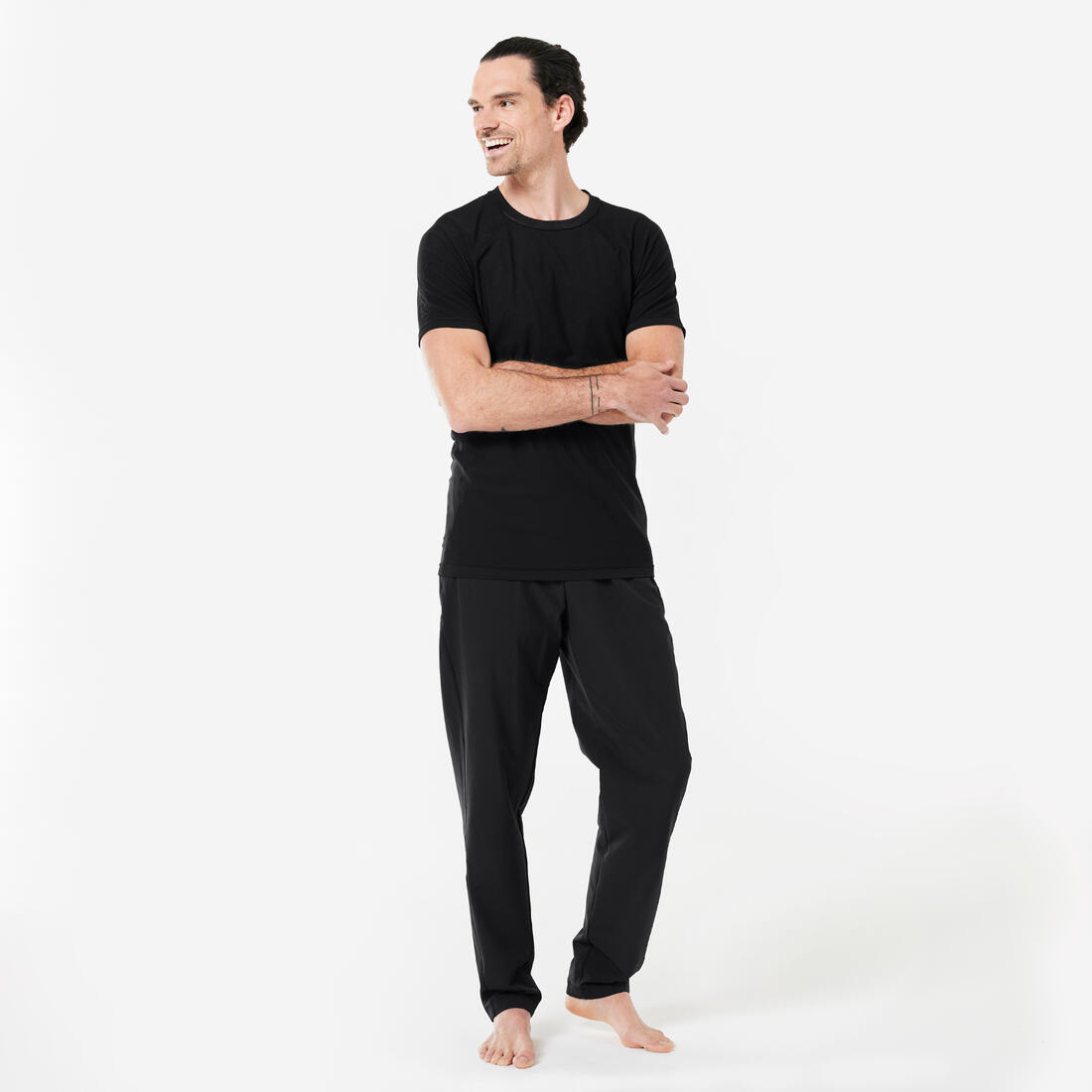 PANTALON YOGA DYNAMIQUE LEGER HOMME NOIR