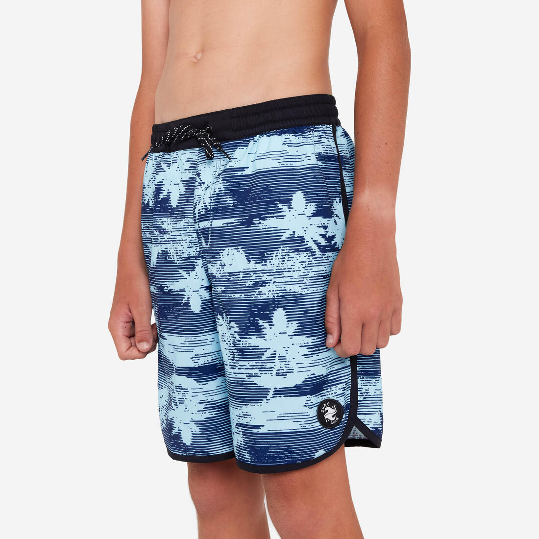 SHORT DE BAIN 500 BLEU CAMO