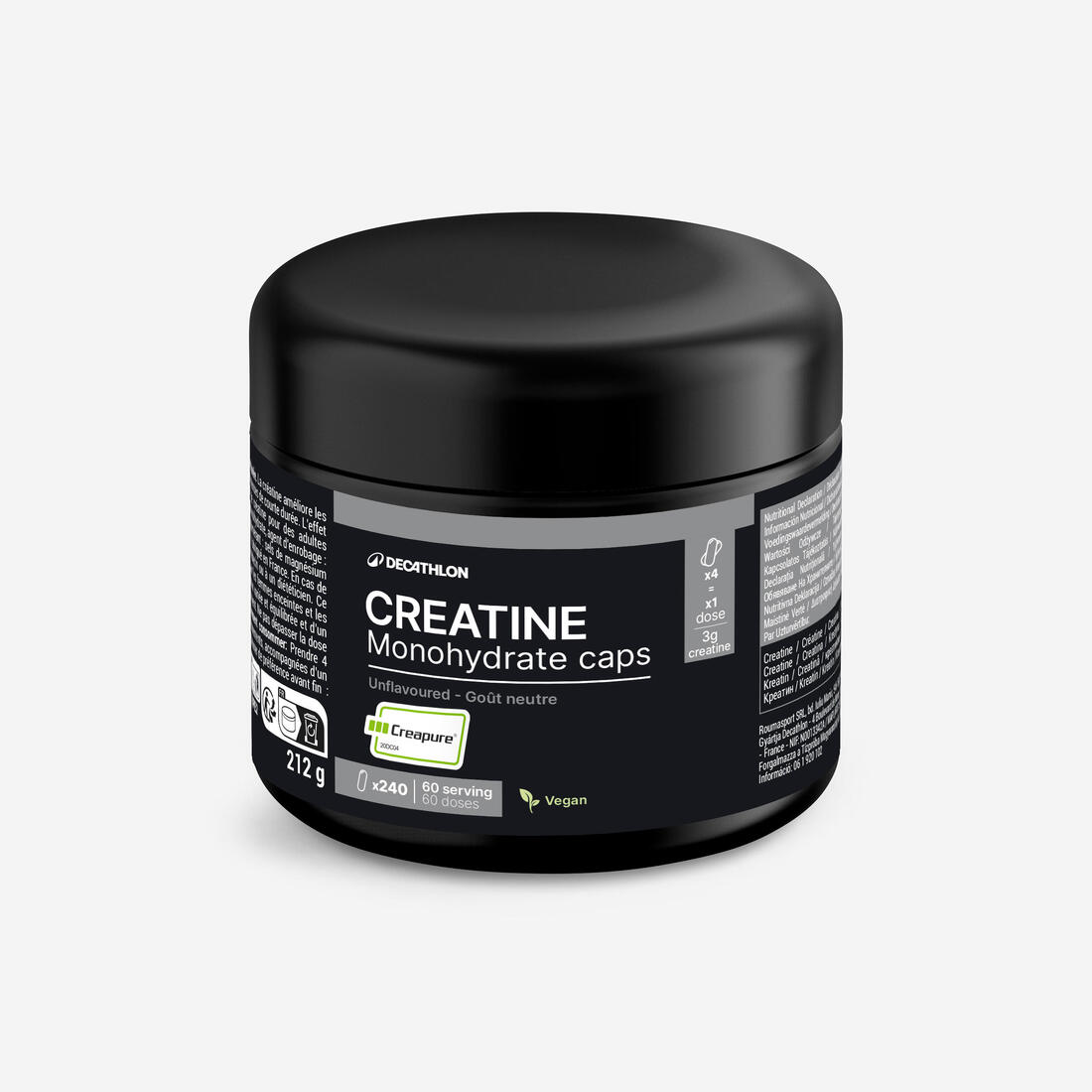 Créatine monohydrate Creapure® goût neutre, 240 gélules