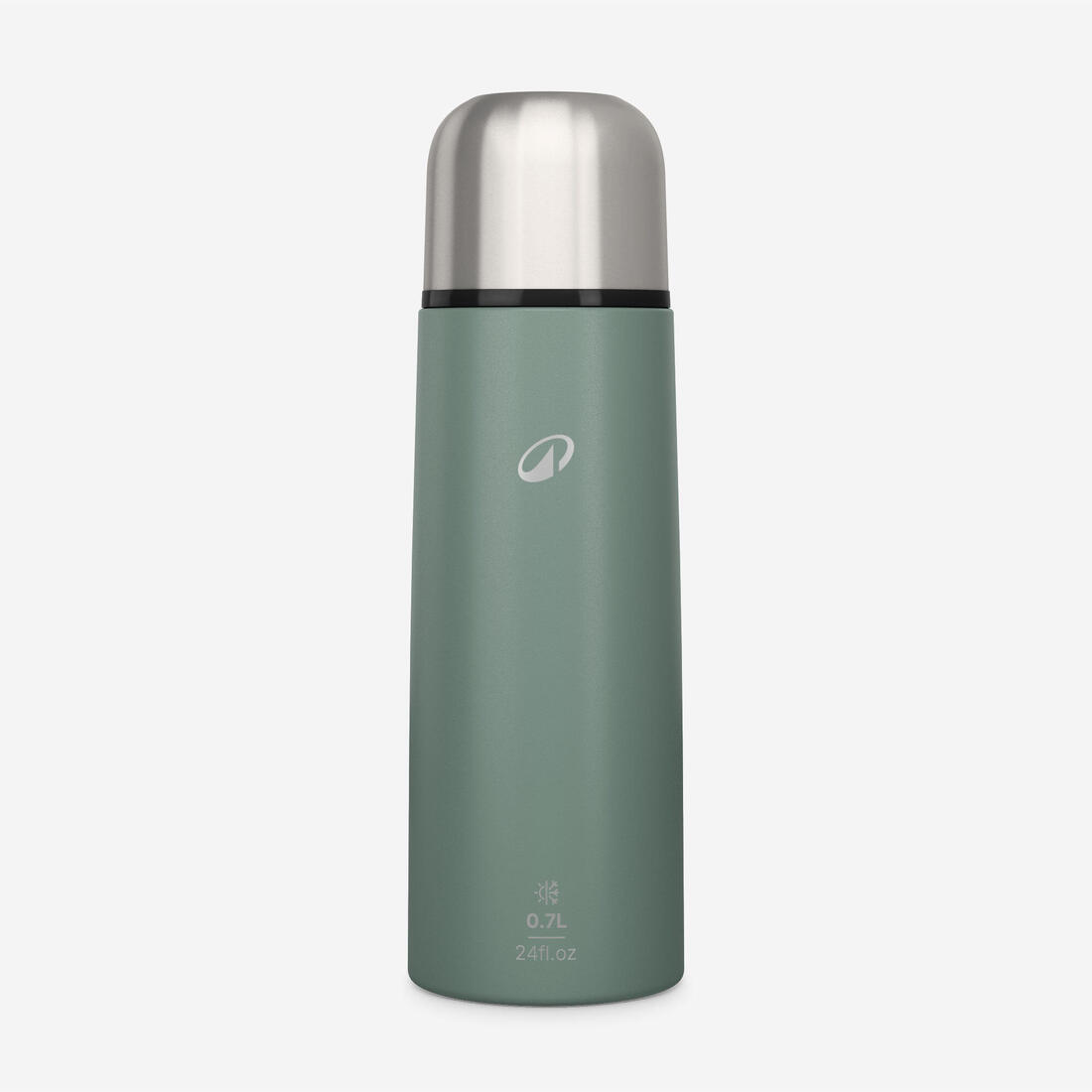 Bouteille isotherme inox 0,7L avec gobelet pour la randonnée - vert