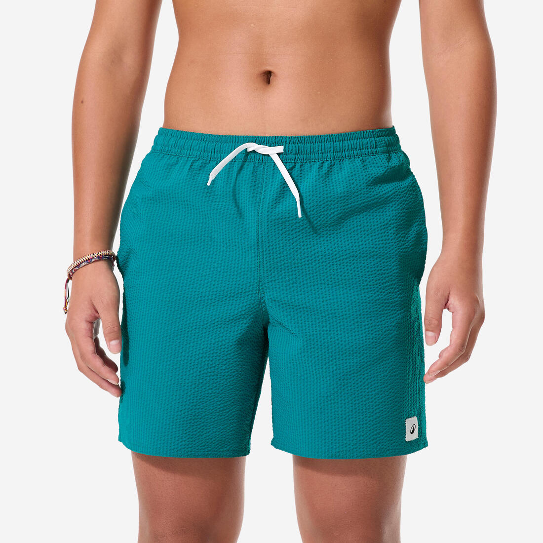 Short de bain surf enfant, 100 Seersucker