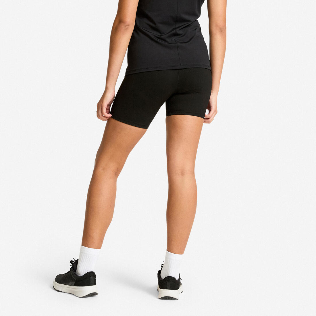 Short slim fitness femme noir