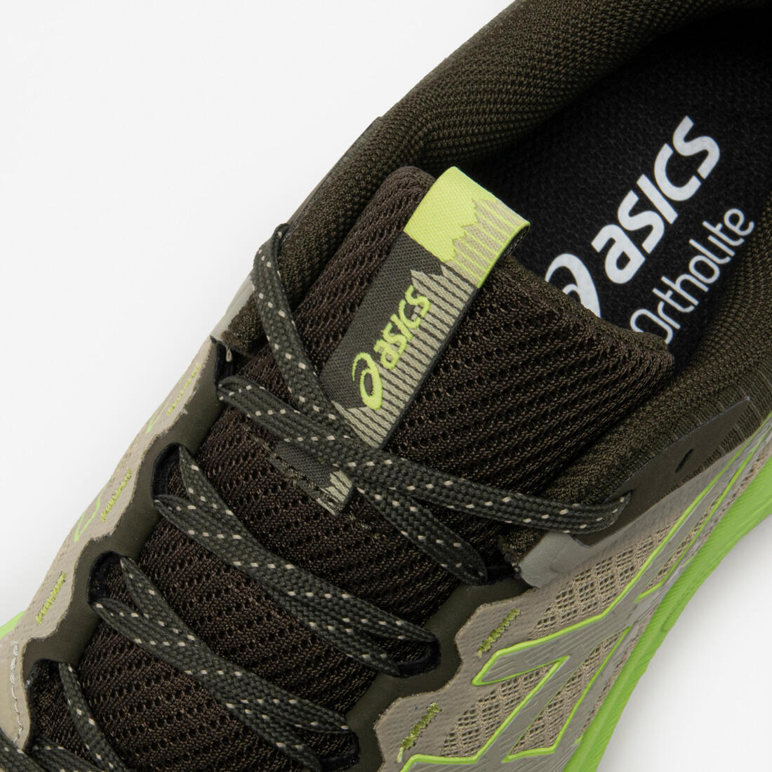 Chaussures de running trail femme, Asics trabuco terra 2, noir vert et