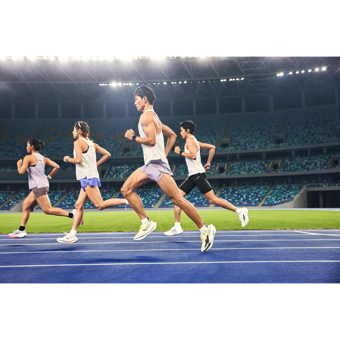 Débardeur de Running léger Femme - KIPRUN Run 900 Light violet mauve imprimé