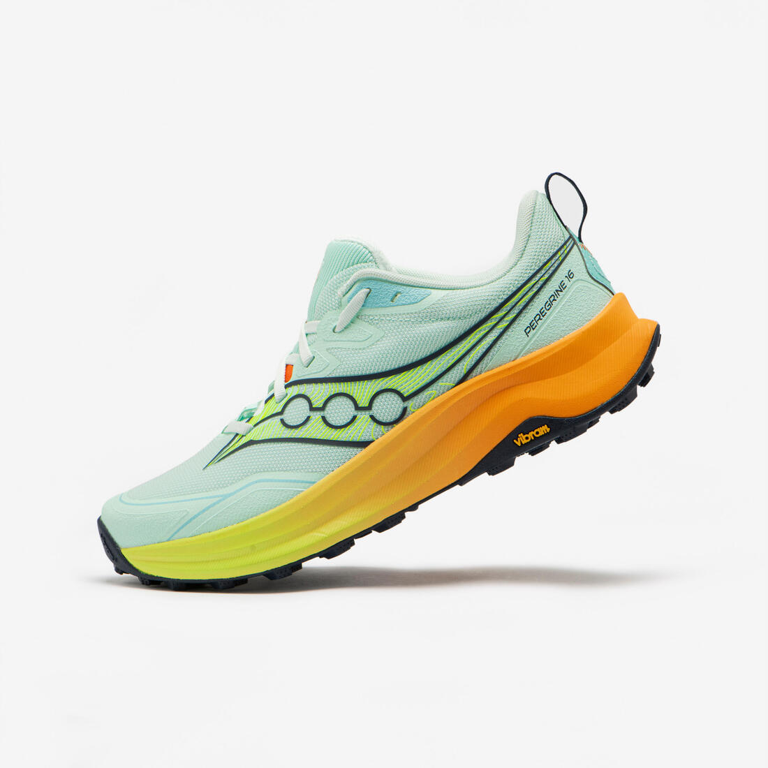 Chaussures de running trail femme, Saucony peregrine 16, bleu et