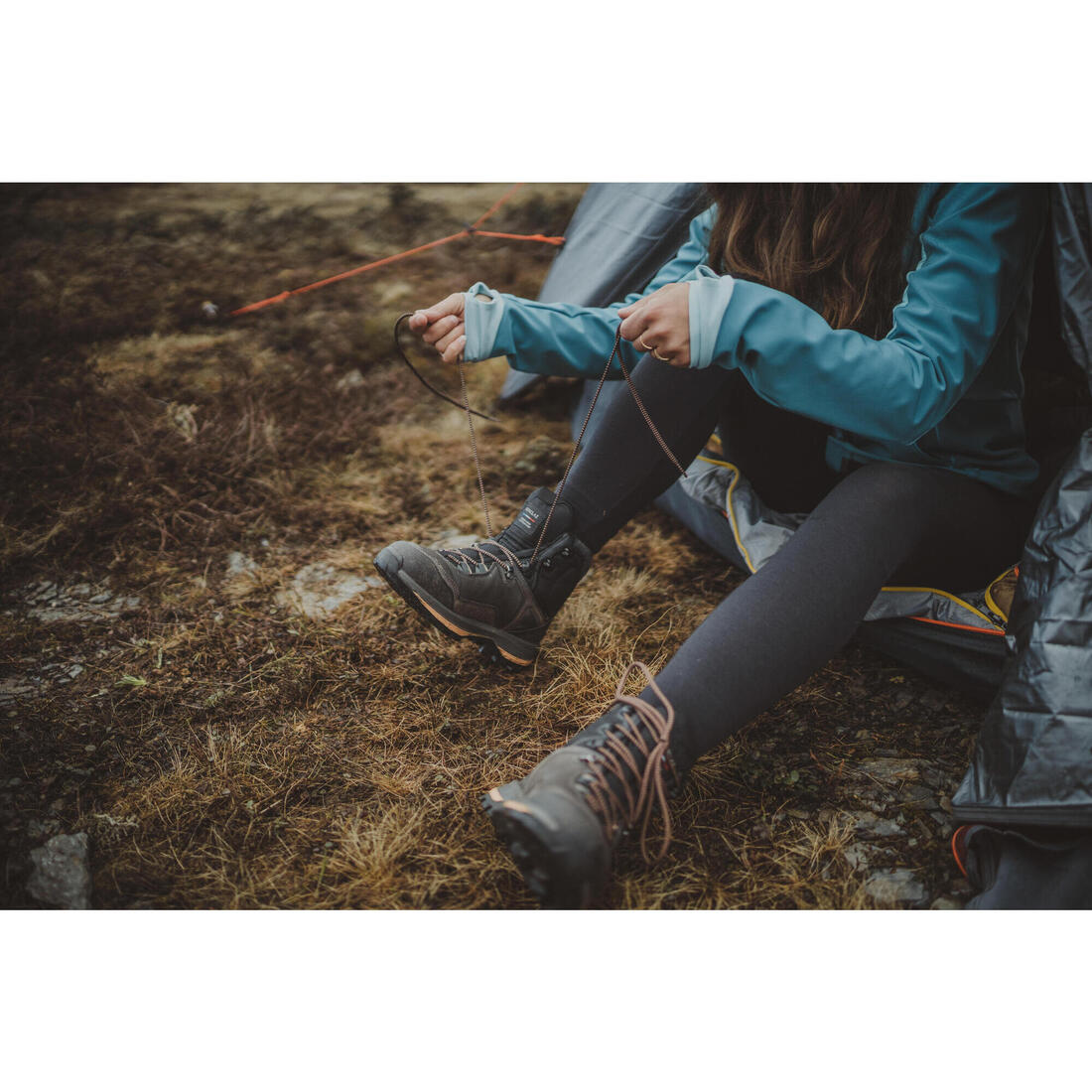 Legging sous-vêtement en laine mérinos de trek montagne Femme - MT500