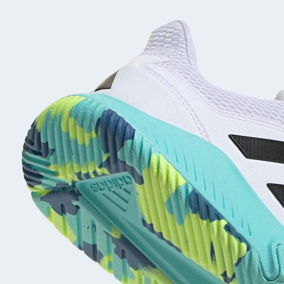 Chaussuresde handball Adulte - adidas Court Flight blanc/jaune/bleu