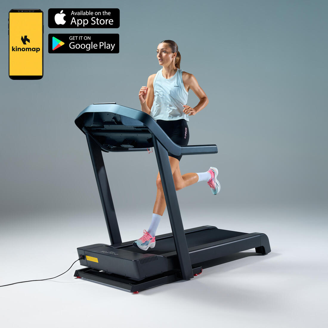 Tapis de course pliable et inclinable 18km/h, T900D