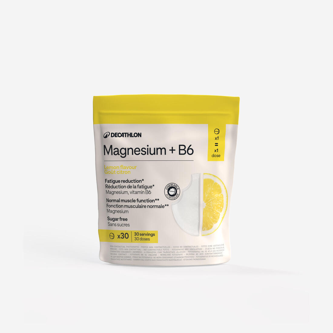 Magnésium + B6 sans sucres arôme naturel citron, 30 comprimés – Default