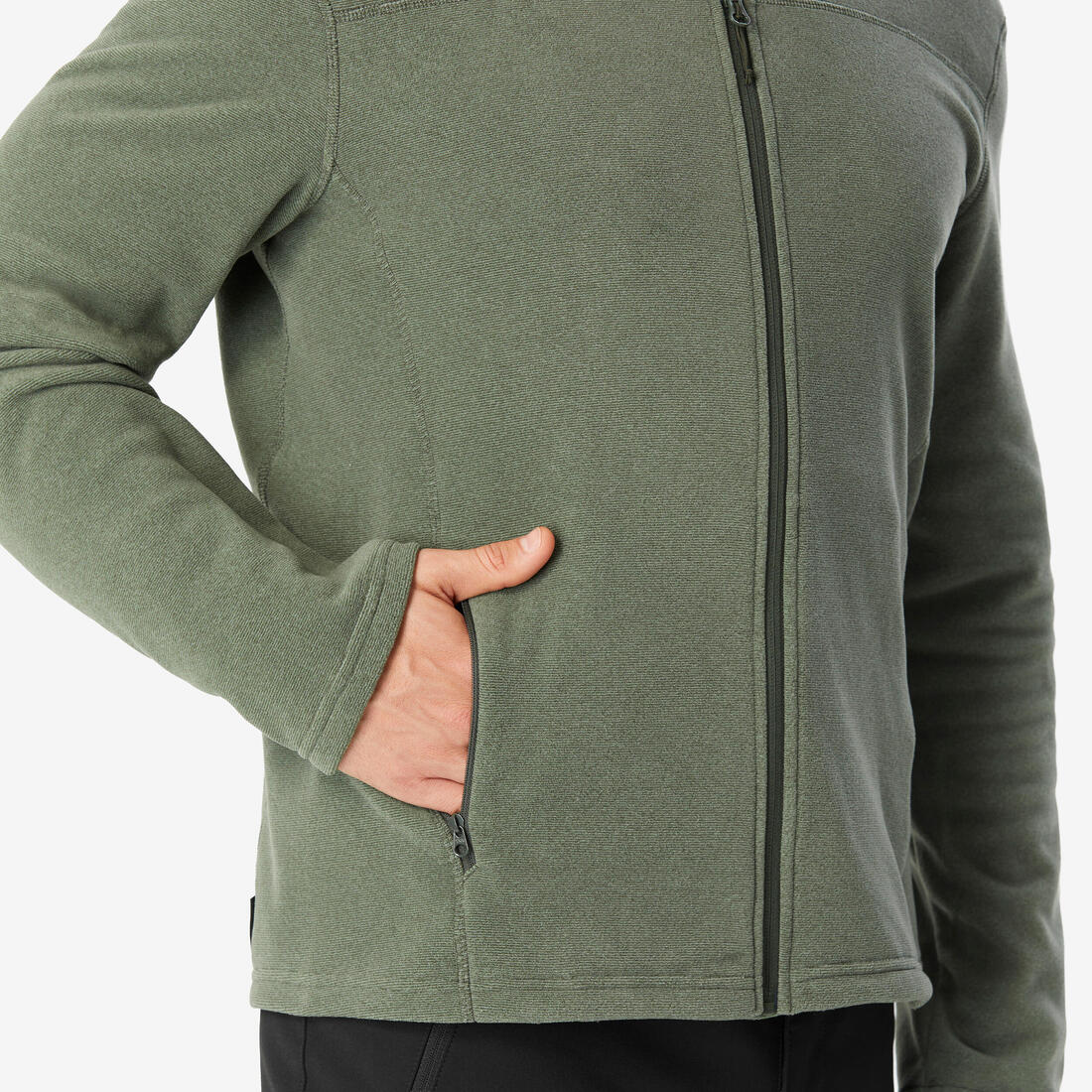 Polaire de randonnée montagne homme, MH100 full zip