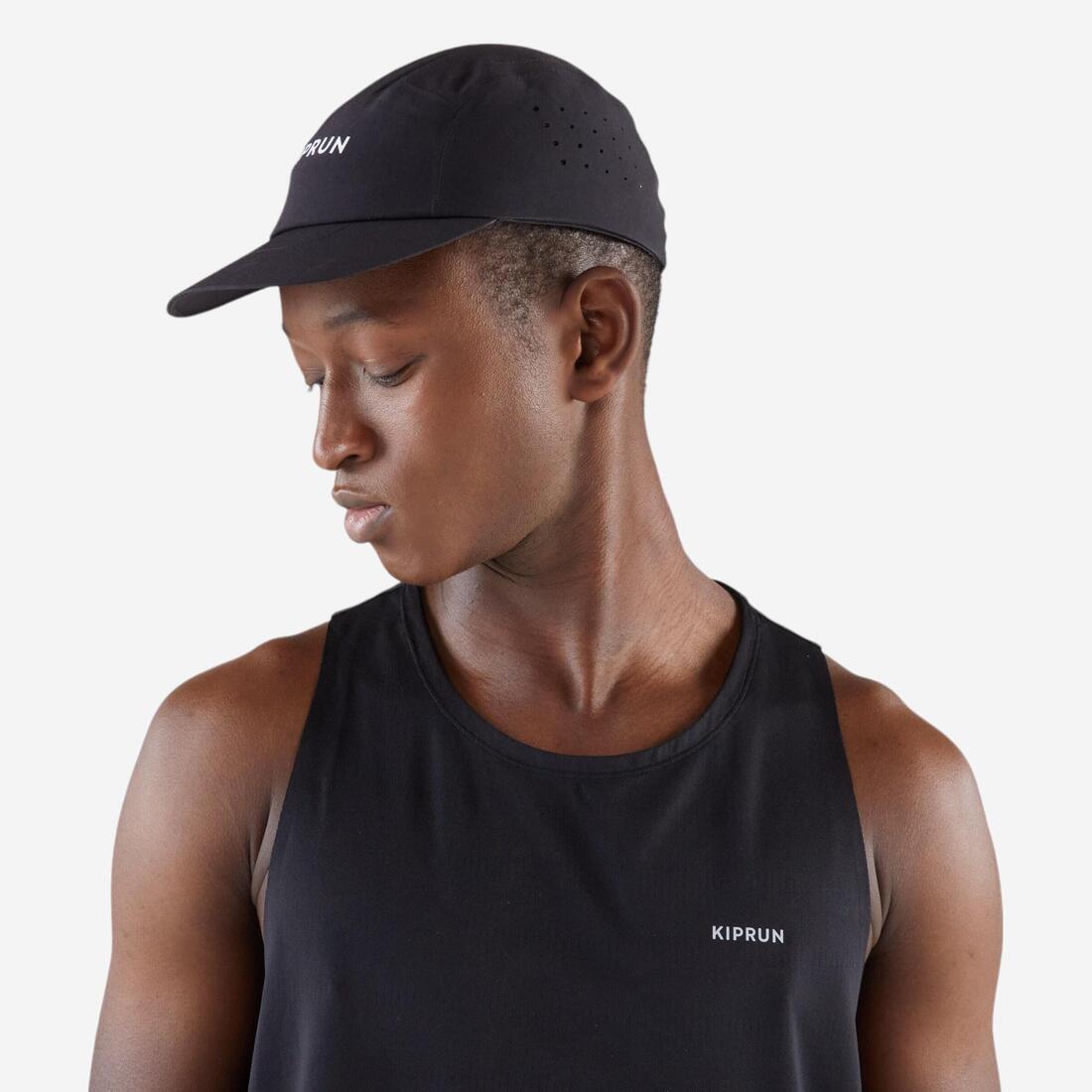 Casquette running Homme Femme - KIPRUN Ultralégère – noir fumé
