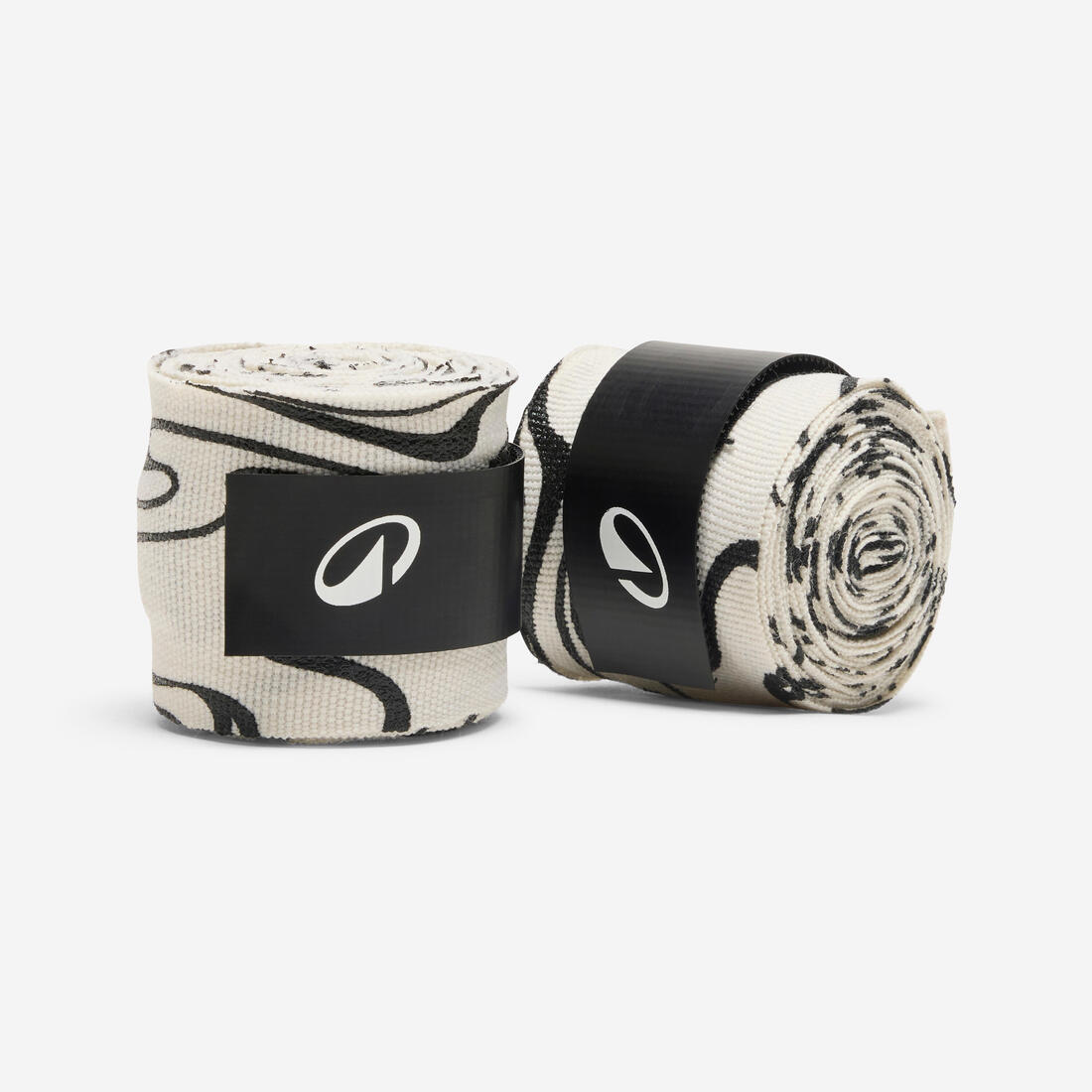 Bandes de boxe 3m résistante, blanc cassé et noir