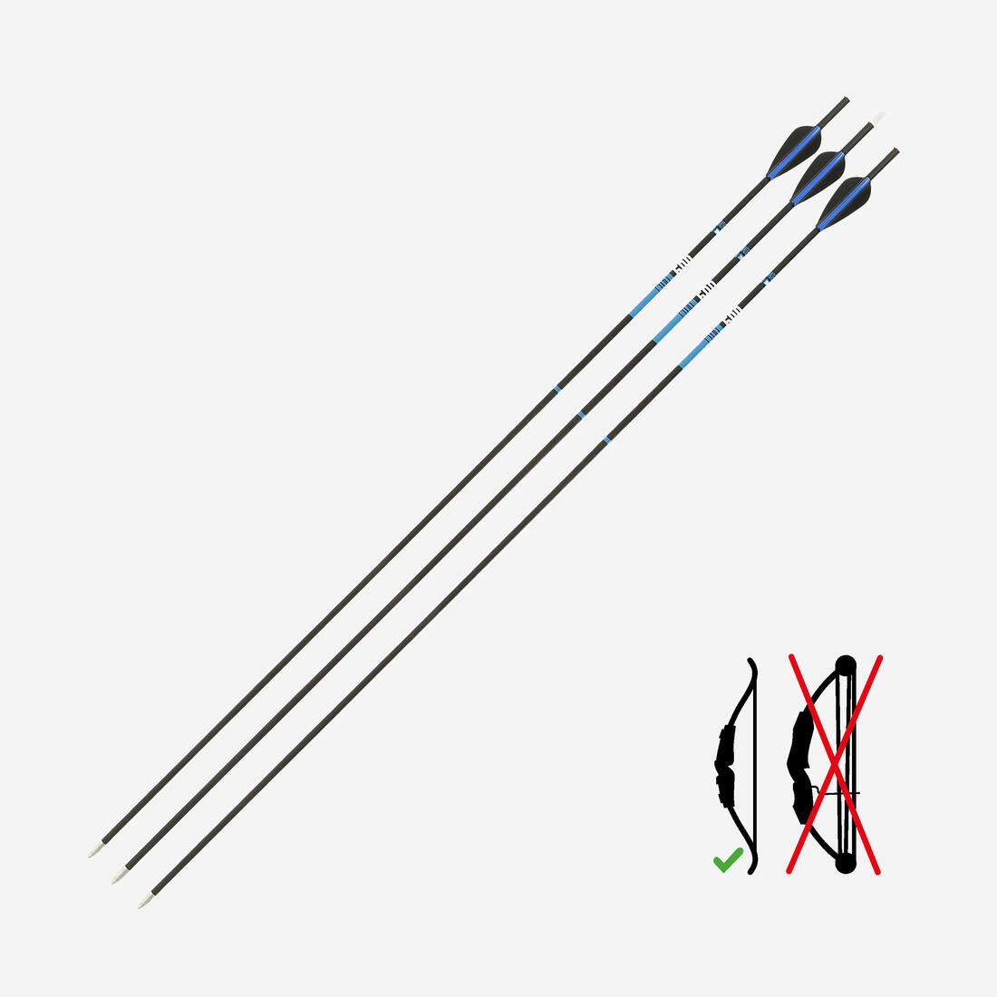 FLECHES TIR A L'ARC CLUB 500 X3 CARBONE ARC CLASSIQUE