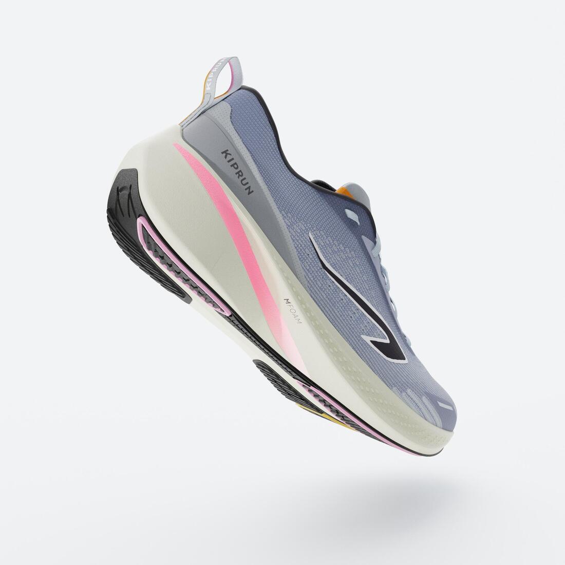Chaussures de Running Femme, Kiprun Cushion 500 Blanche