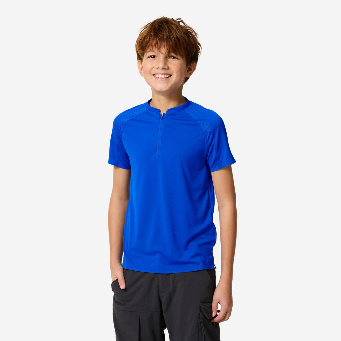 T shirt de randonnée enfant mh550 bleu 7-15 ans