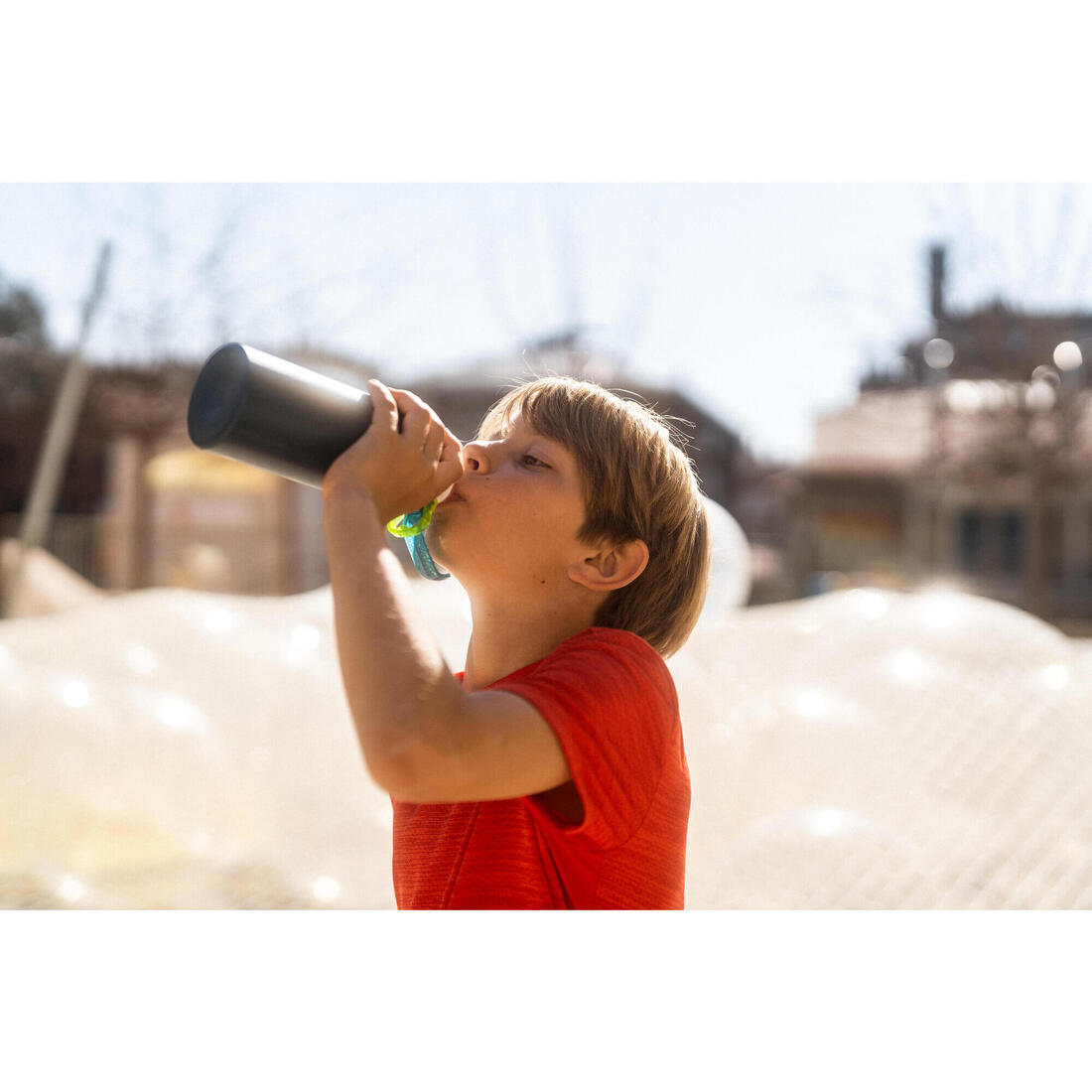 T-shirt enfant synthétique respirant - 500 marine