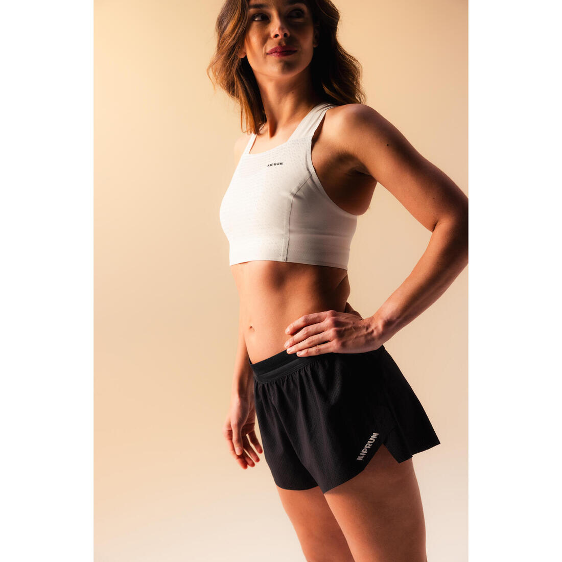 Short menstruel de running femme avec culotte intégrée absorbante Kiprun x Smoon