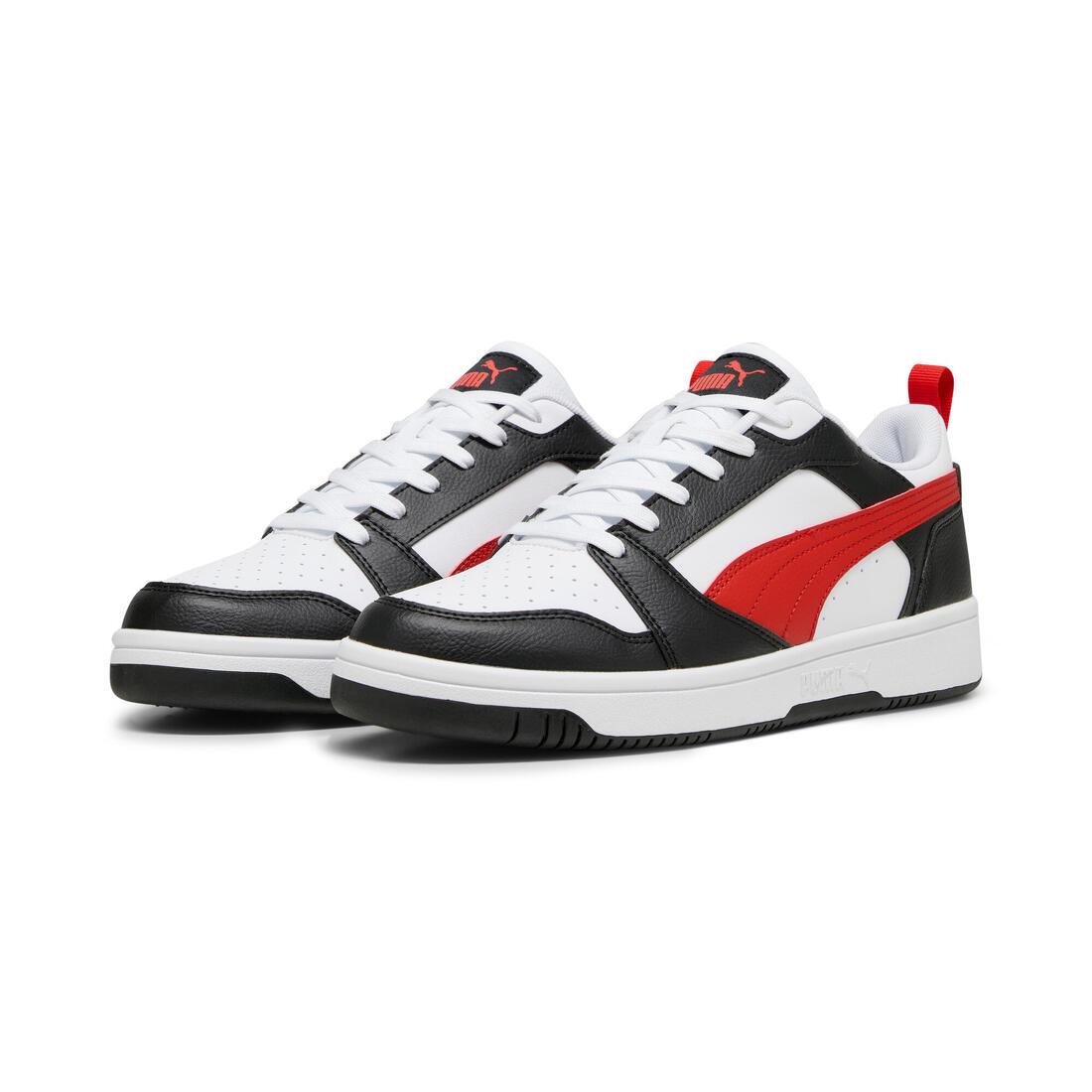 Baskets de marche homme, Rebound V6 low blanc rouge