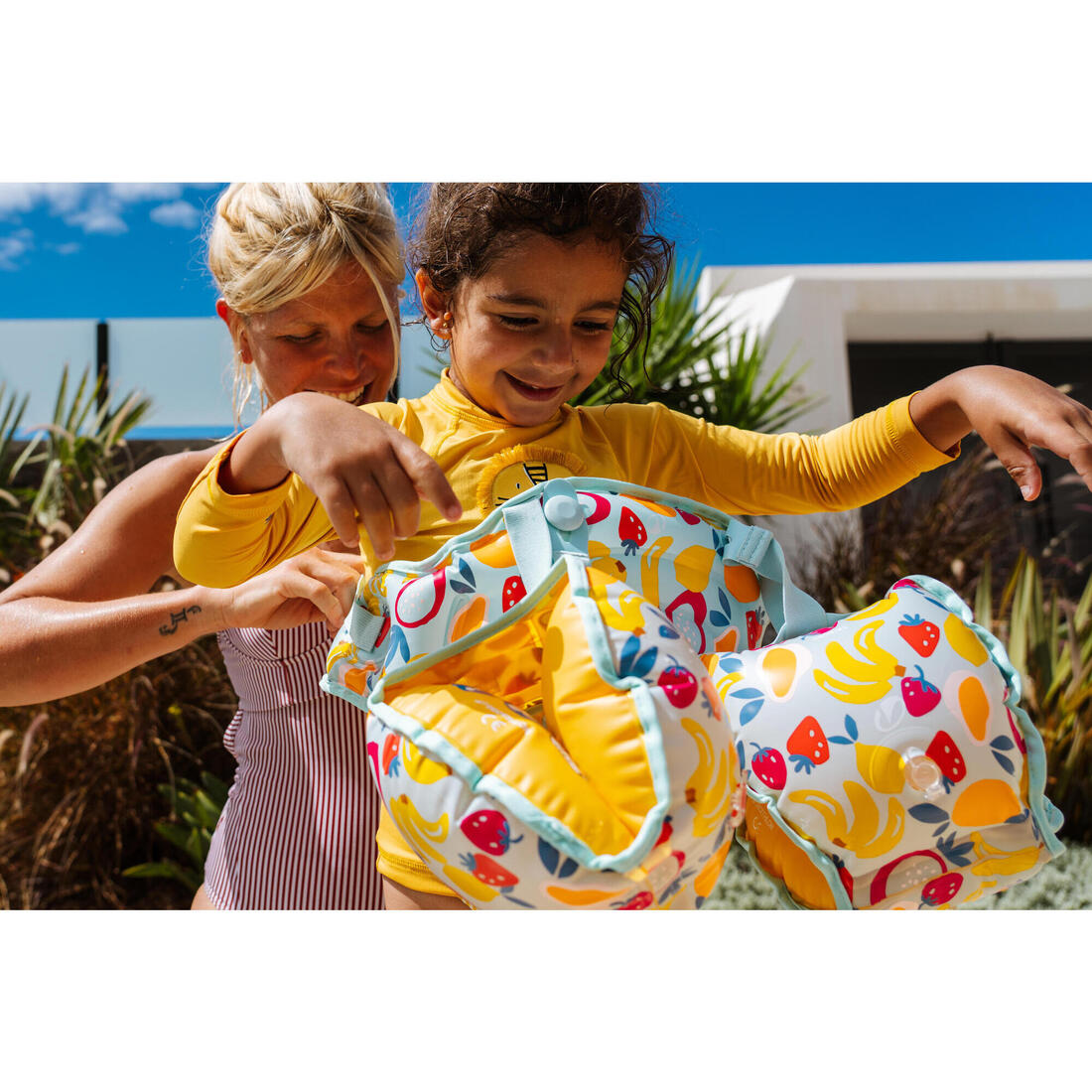 Brassards De Piscine Evolutif Enfant - Tiswim print savane