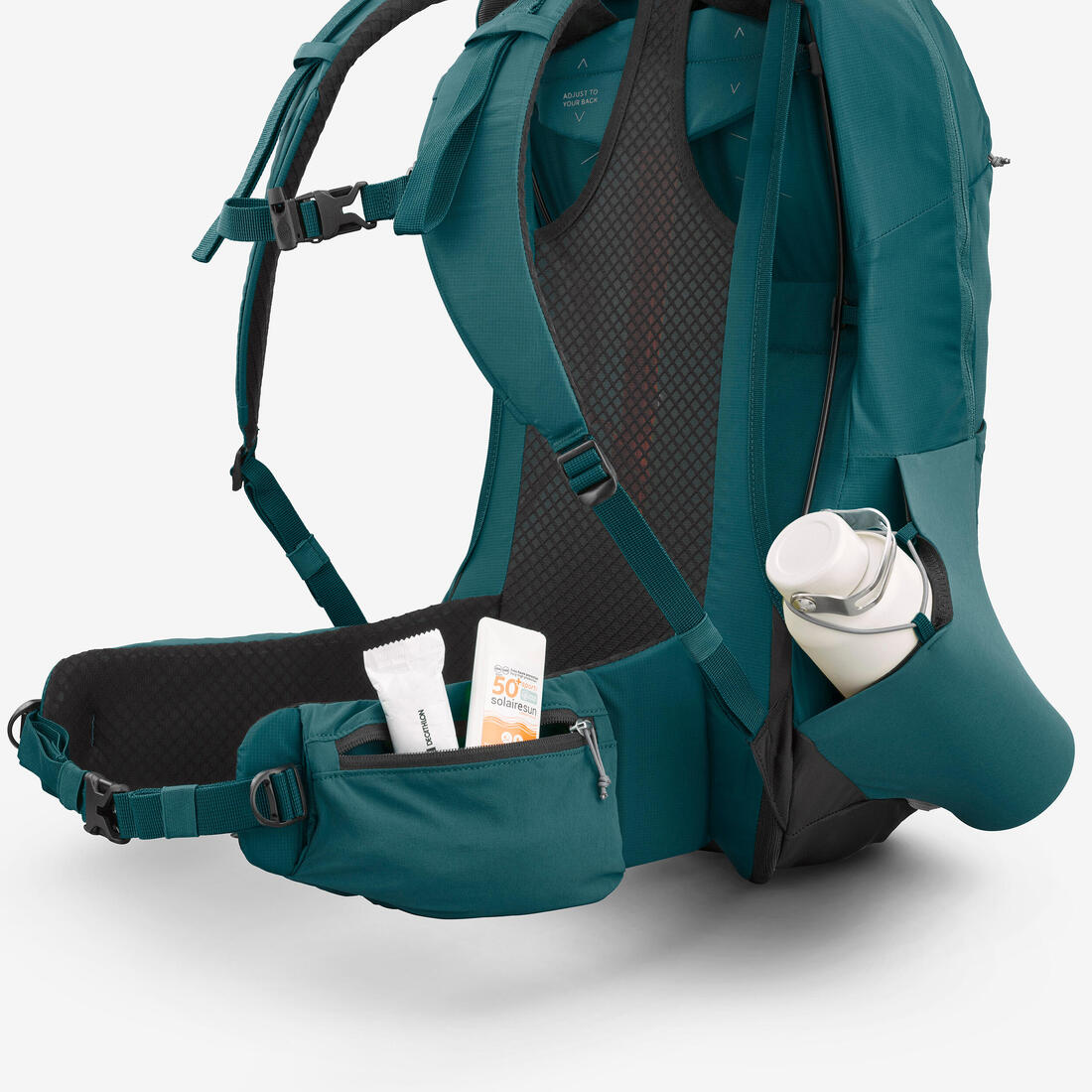 Sac à dos de randonnée ventilé 25L, MH500 khaki