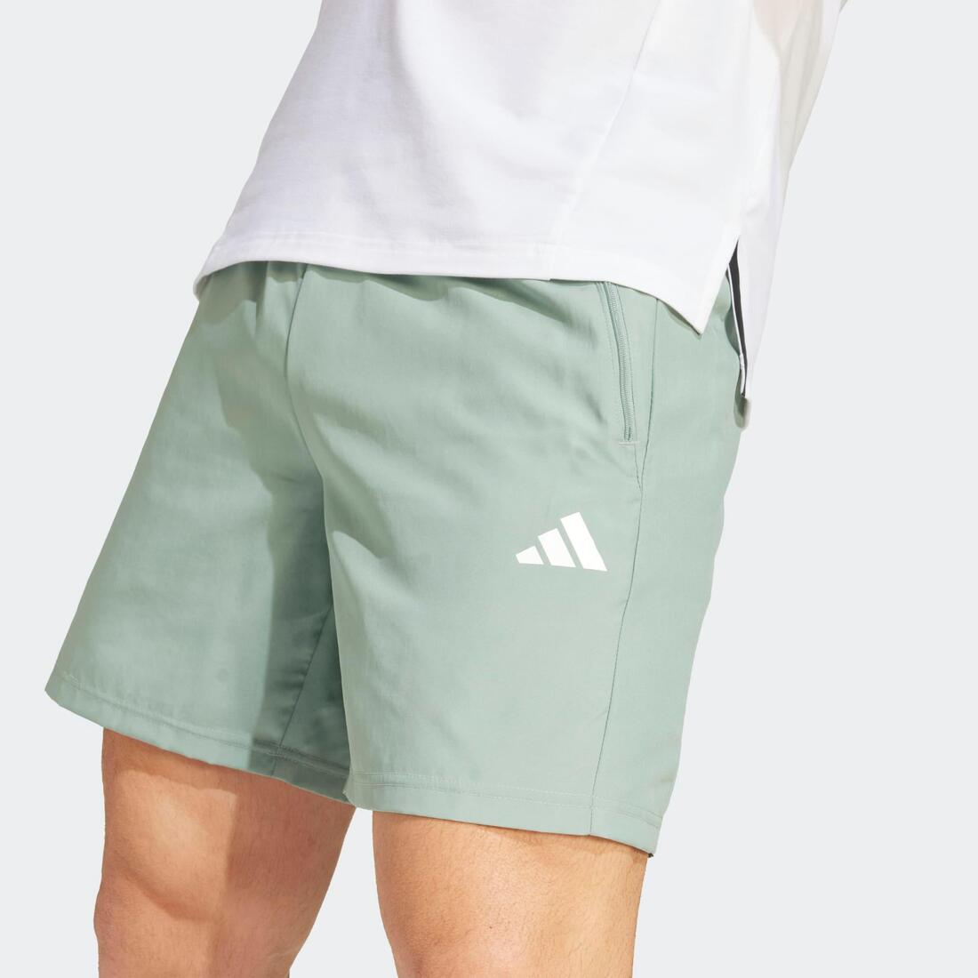 Short de fitness homme, vert