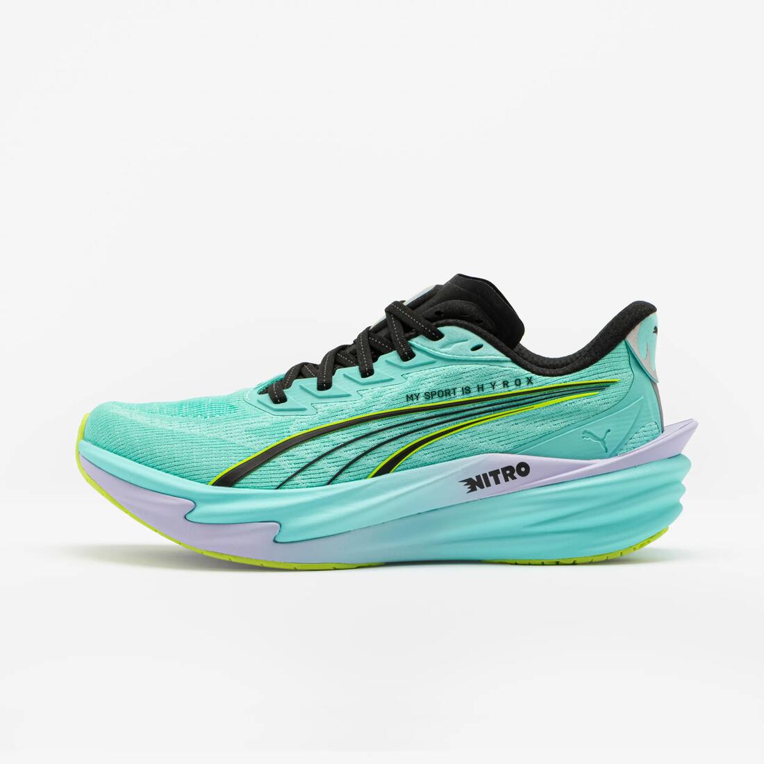 Chaussures de Running Hyrox Femme, Puma Deviate Nitro vert