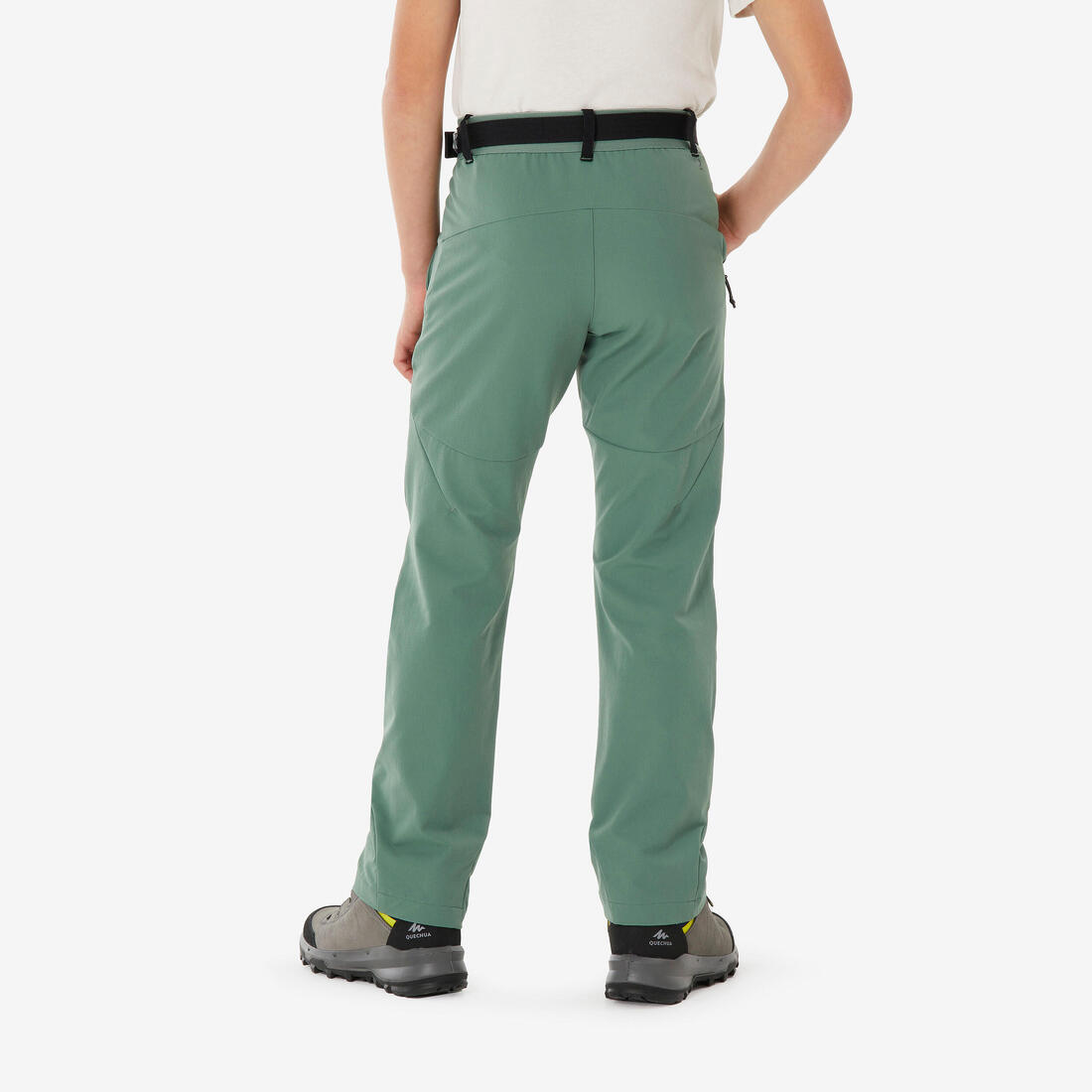 Pantalon de randonnée softshell - mh550 noir - enfant 7-15 ans