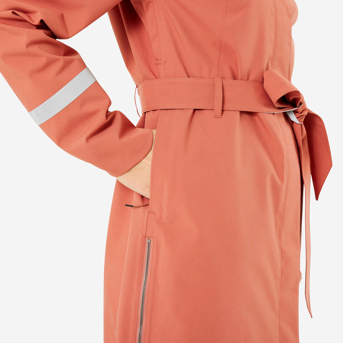 Trench femme imperméable avec capuche - vélo ville