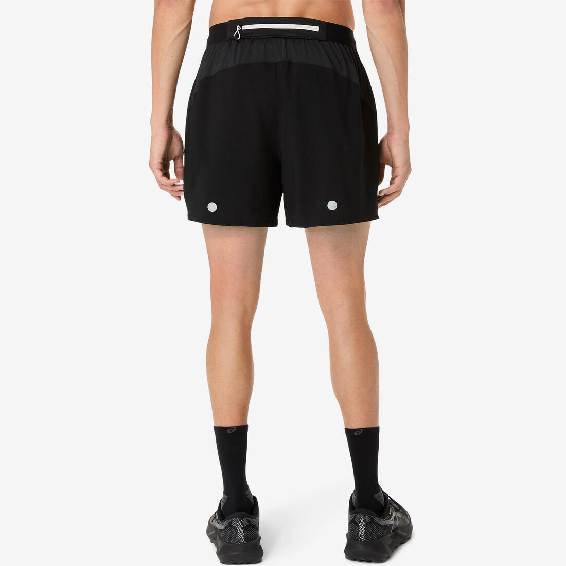 Short trail running homme, Asics FUJITRAIL noir et gris