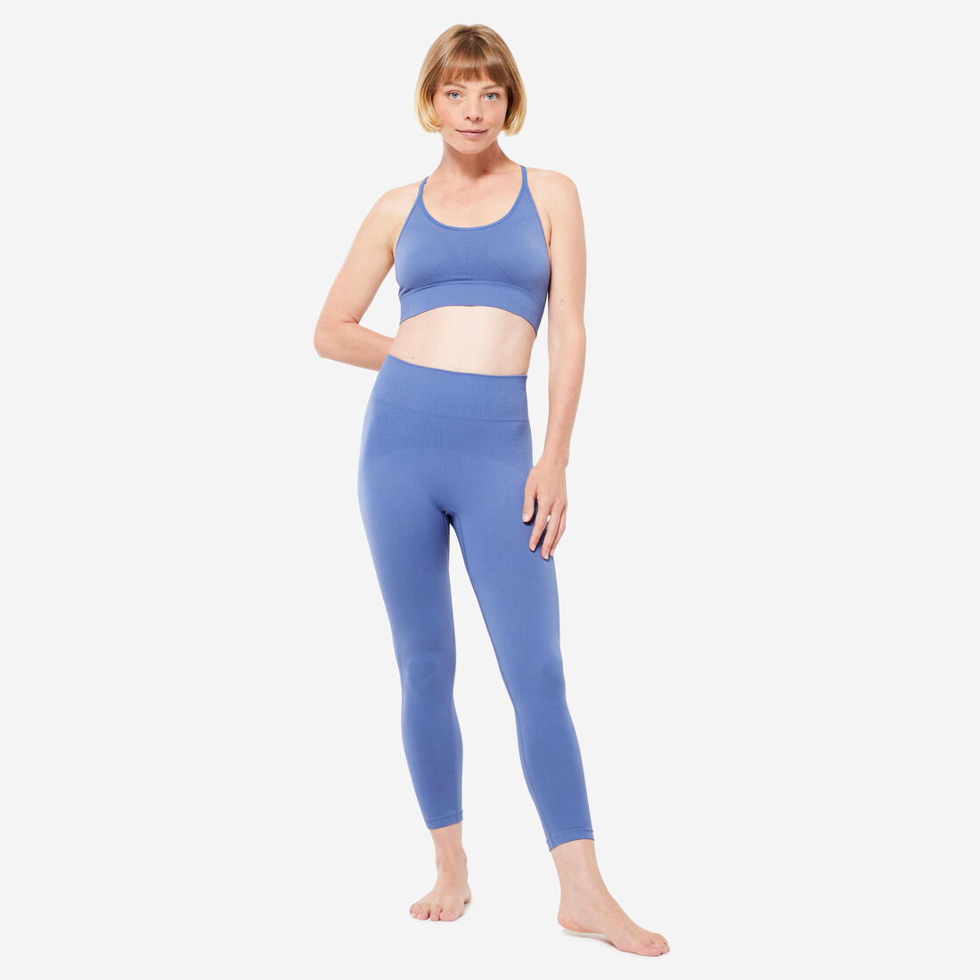 Brassière dos nageur respirant maintien léger Femme, Noir