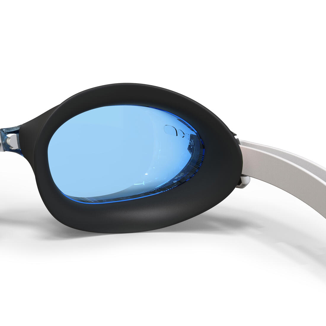 Lunettes de natation Taille Unique - Bfit blanches verres miroirs