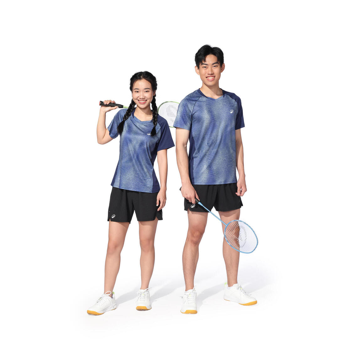 Lot de Raquettes de Badminton Adulte BR 190 Partner - Bleu/Citron Vert