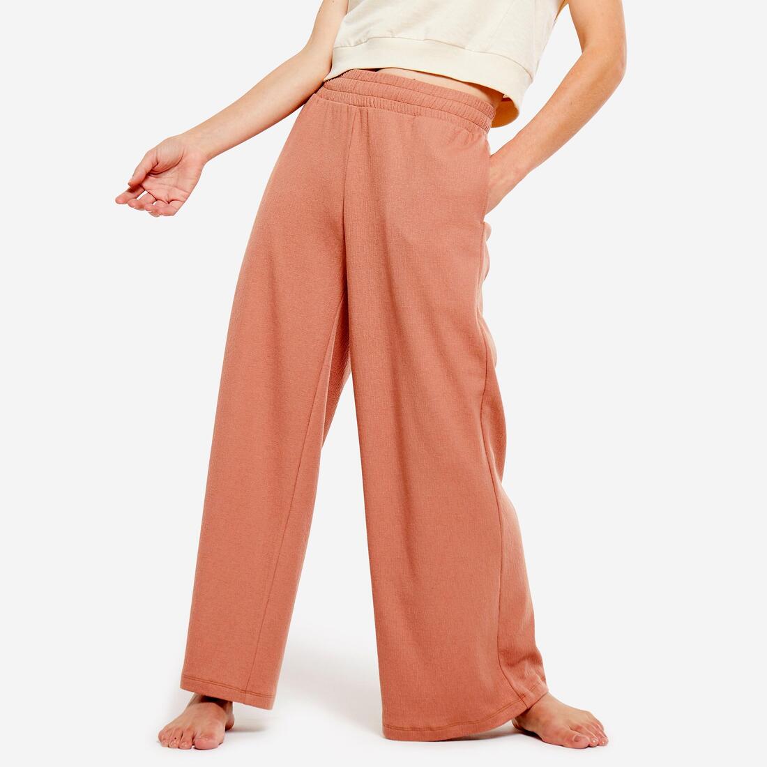 Pantalon yoga de retraite femme – marron sépia