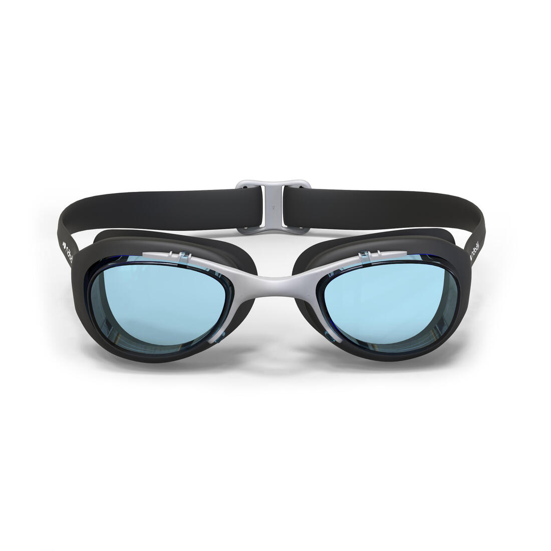 Lunettes de natation xbase - verres clairs - taille unique - noir bleu