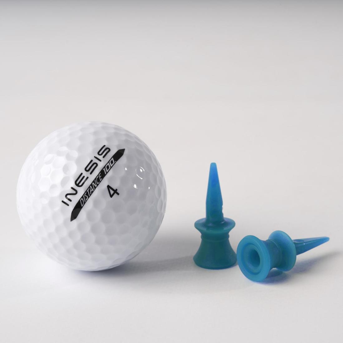 Tees golf x10 plastique à étage 12mm - inesis  orange