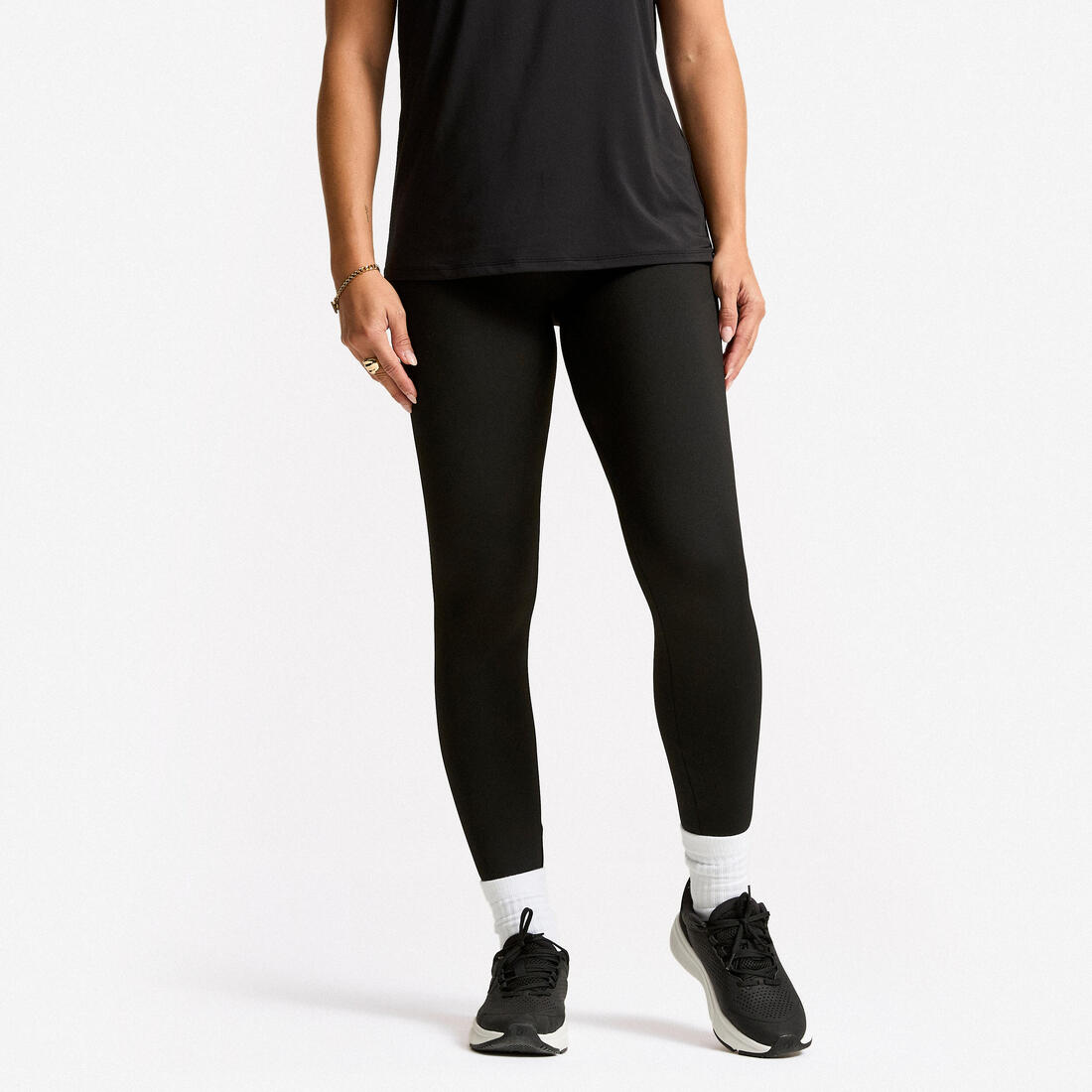 Legging de sport classique et respirant femme, noir