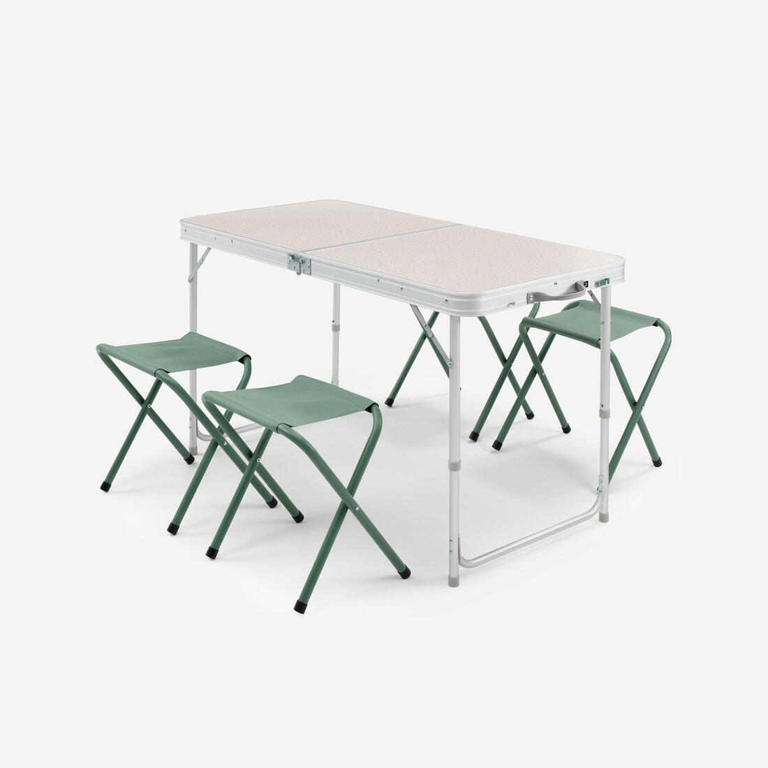 Table de camping pliante, 4 tabourets, 4 à 6 personnes