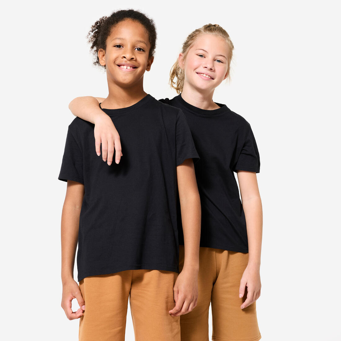 T-shirt multisport coton enfant mixte – noir